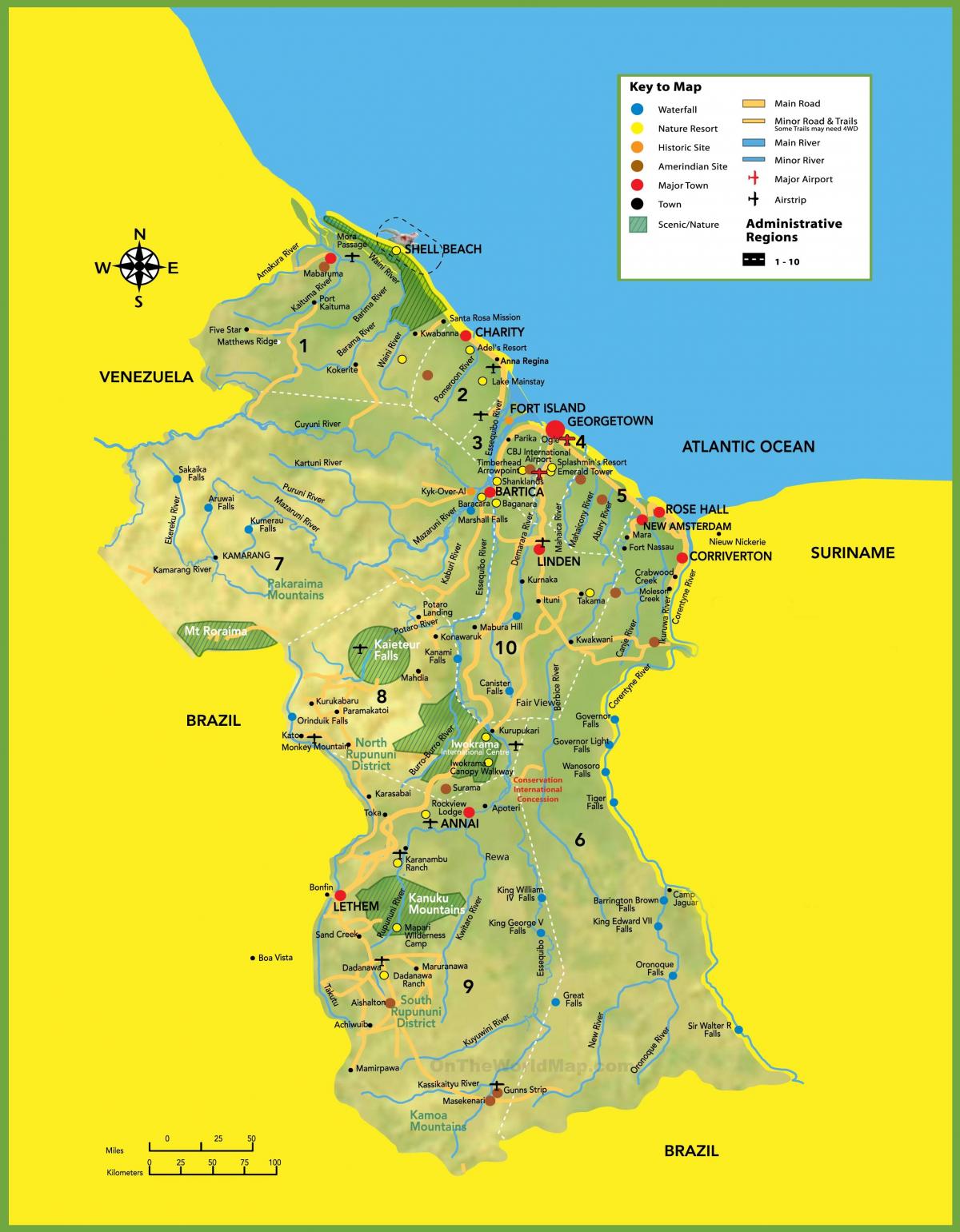 kaart van die foto van Guyana