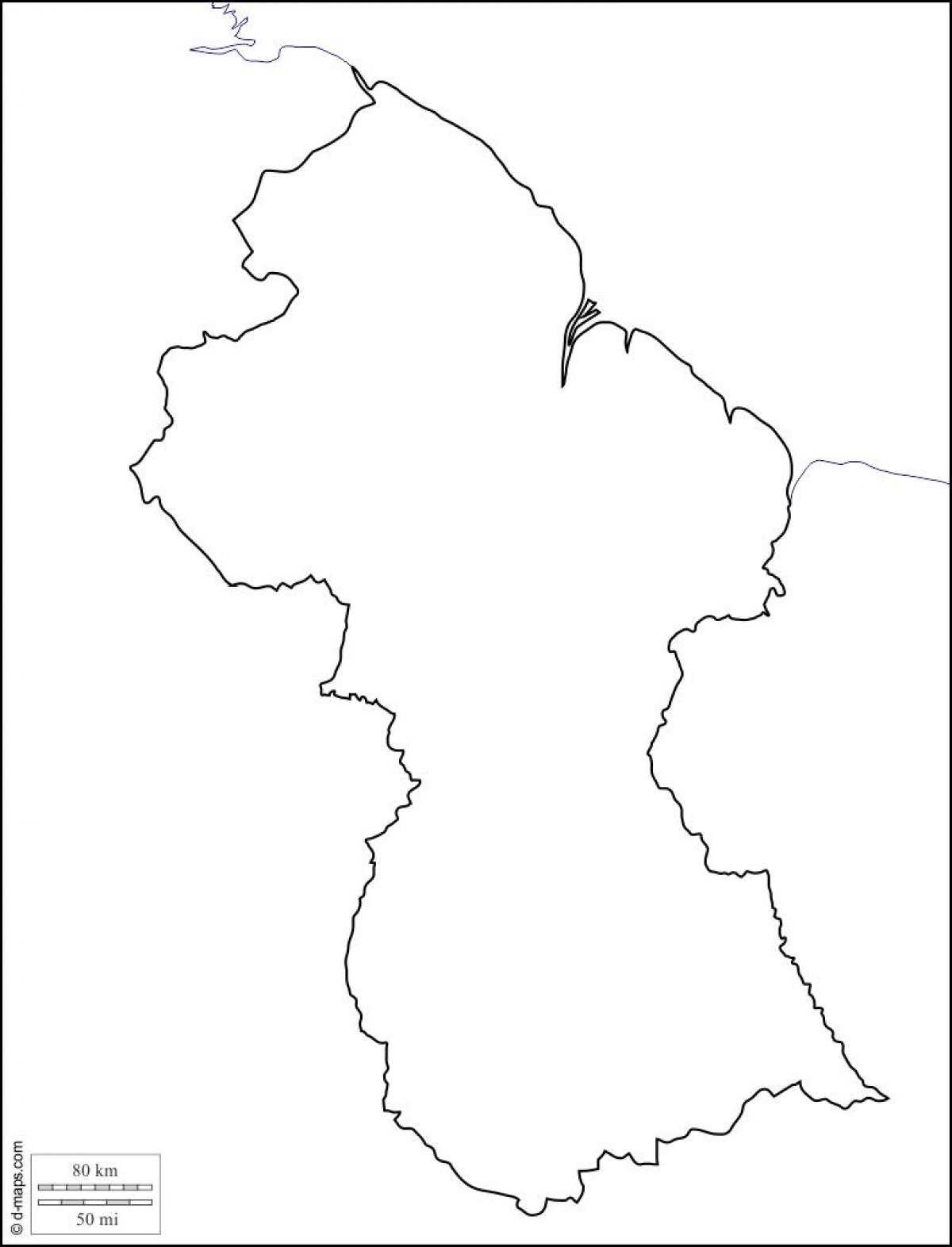 leë kaart van Guyana